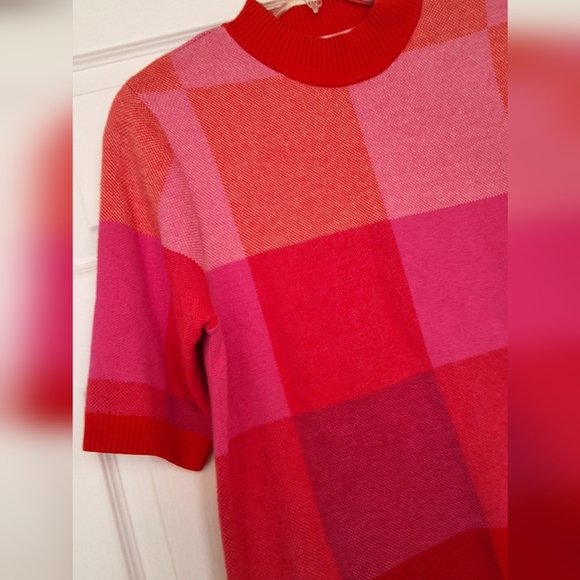 Isaac Mizrahi Live, Medium, Women's Mock Neck Color Block Sweater - Picture 4 of 6